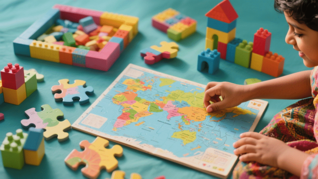 Learning toys supporting brain development