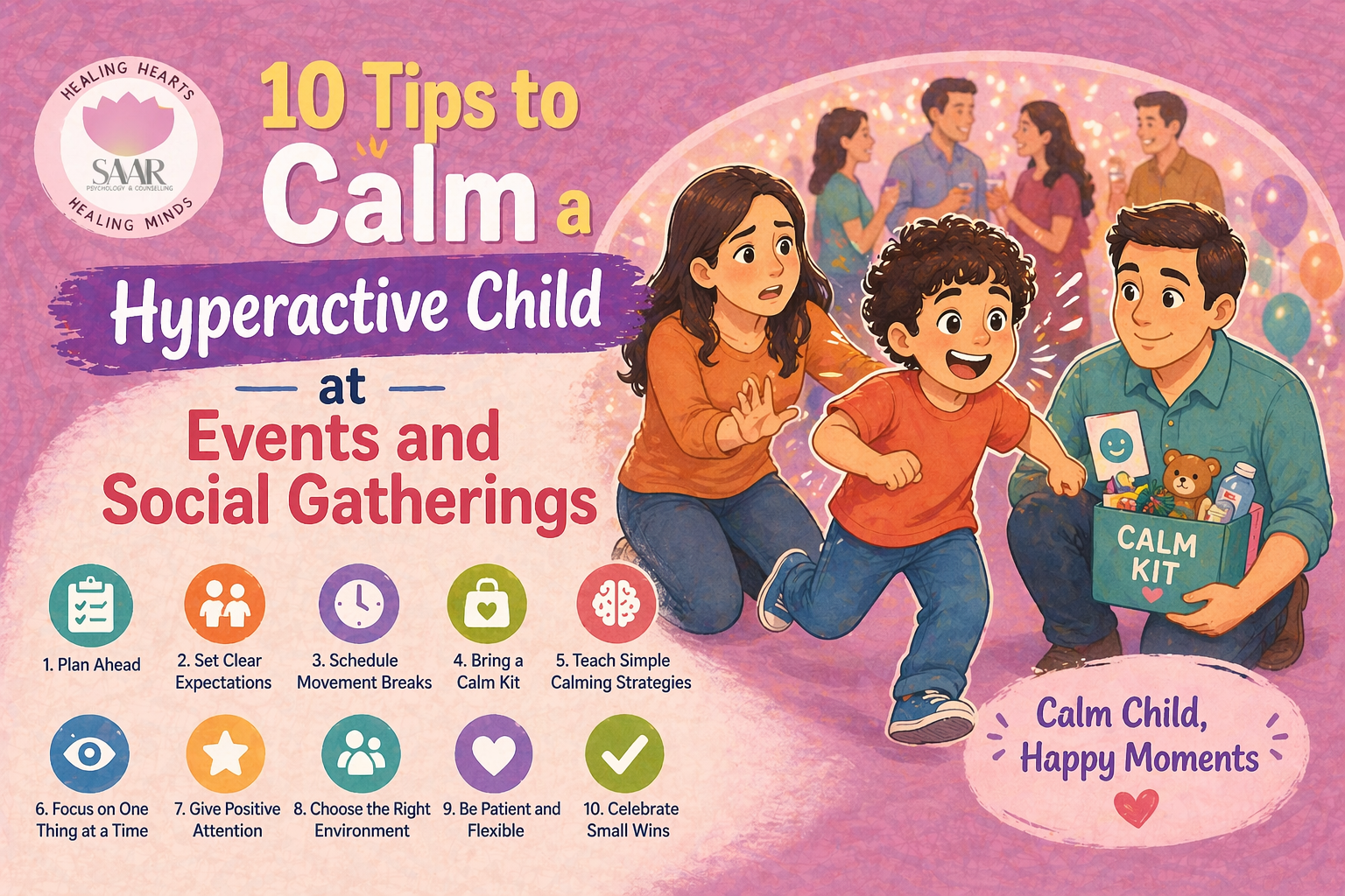 10 Tips to Calm a Hyperactive Child at Events and Social Gatherings