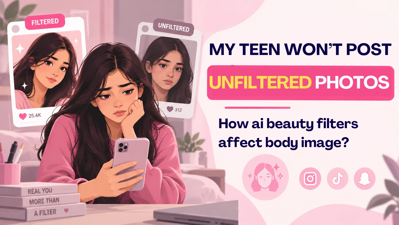 my teen won’t post unfiltered photos